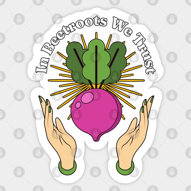 In Beetroots We Trust Sticker by Millusti